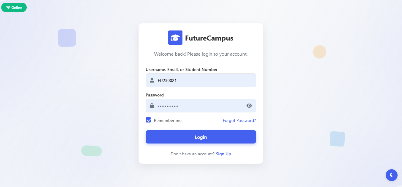 FutureCampus branded login